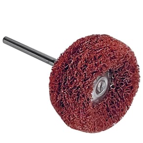 Escova Polir 25Mm Nylon Grão 320 Haste 2.35Mm Micro Retífica