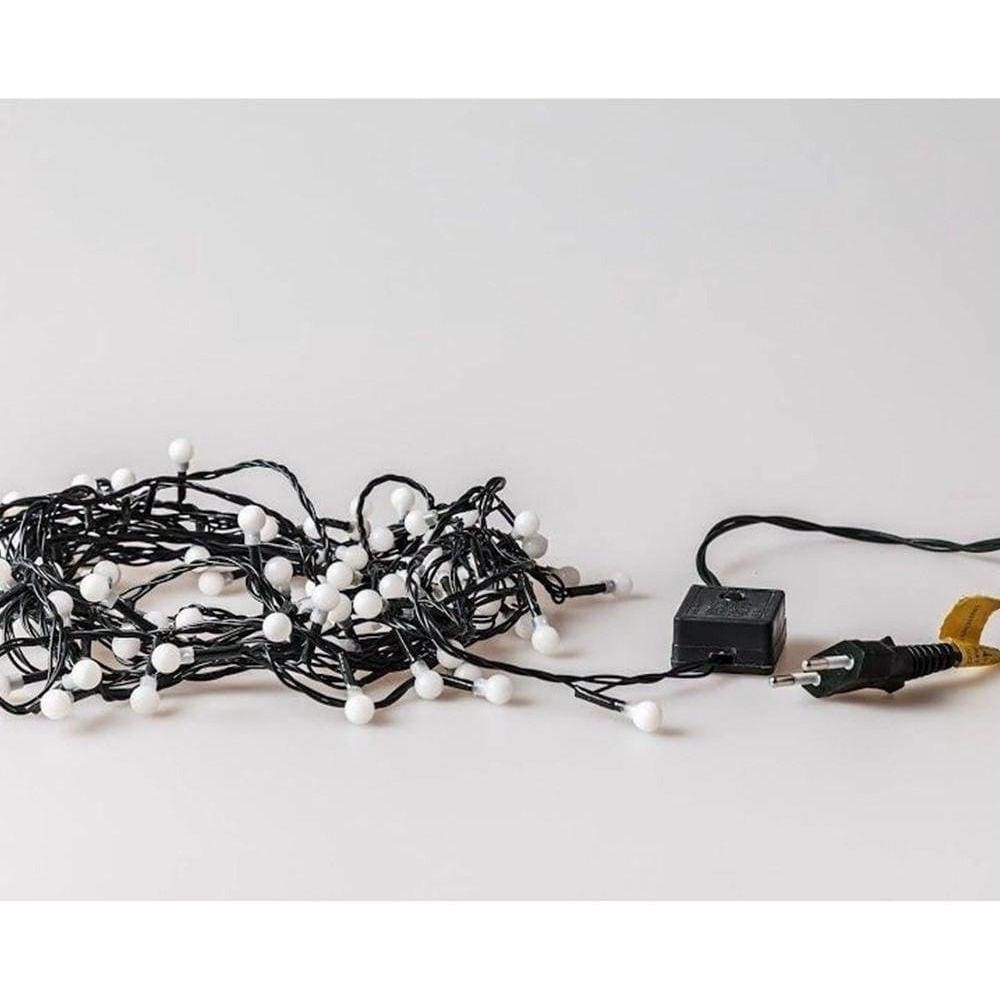 Cordao Pisca Led 40 Bolinhas Branco Quente