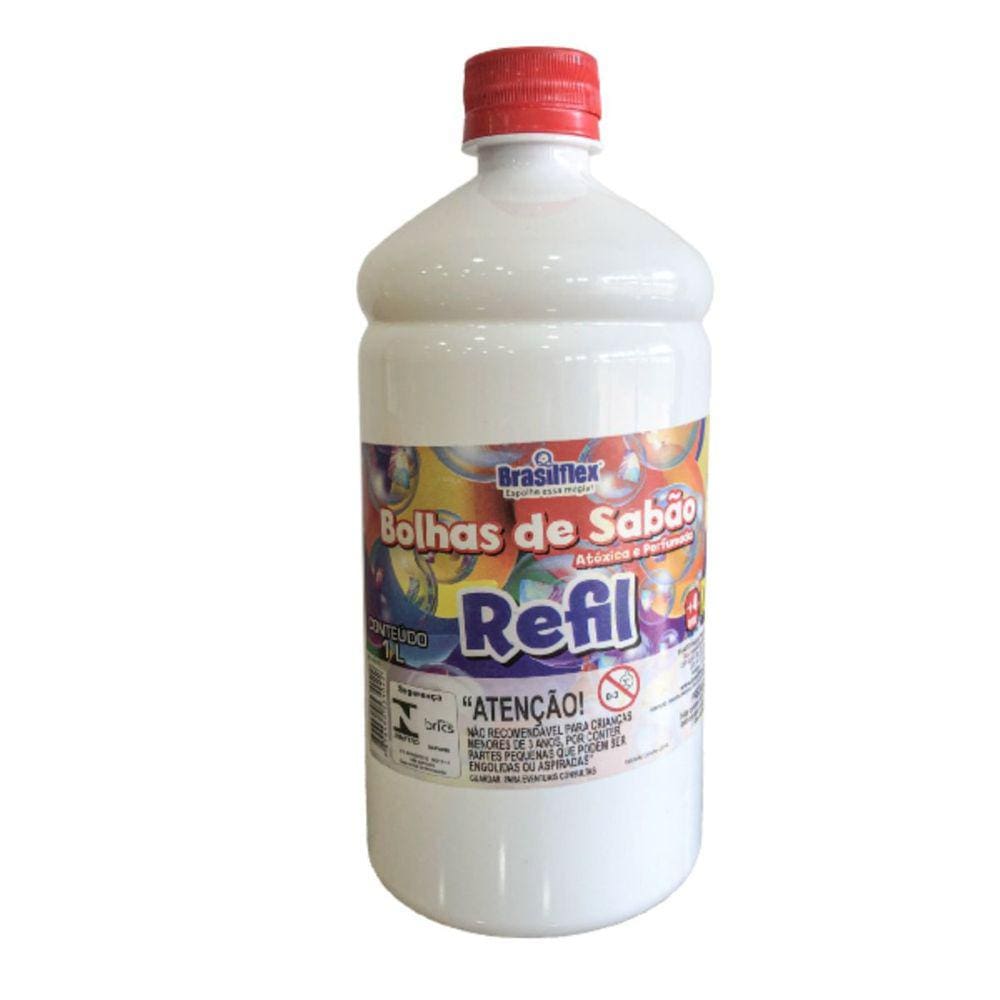 Refil Para Bolhas De Sabão Bubble Liquido 1 Litro Brasilflex