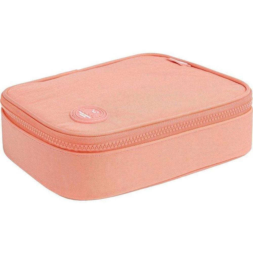 Estojo Tecido Happy Box Gd Salmao