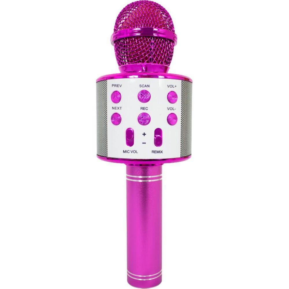 Microfone Infantil Bluetooth Para Karaokê Spring Kids Rosa