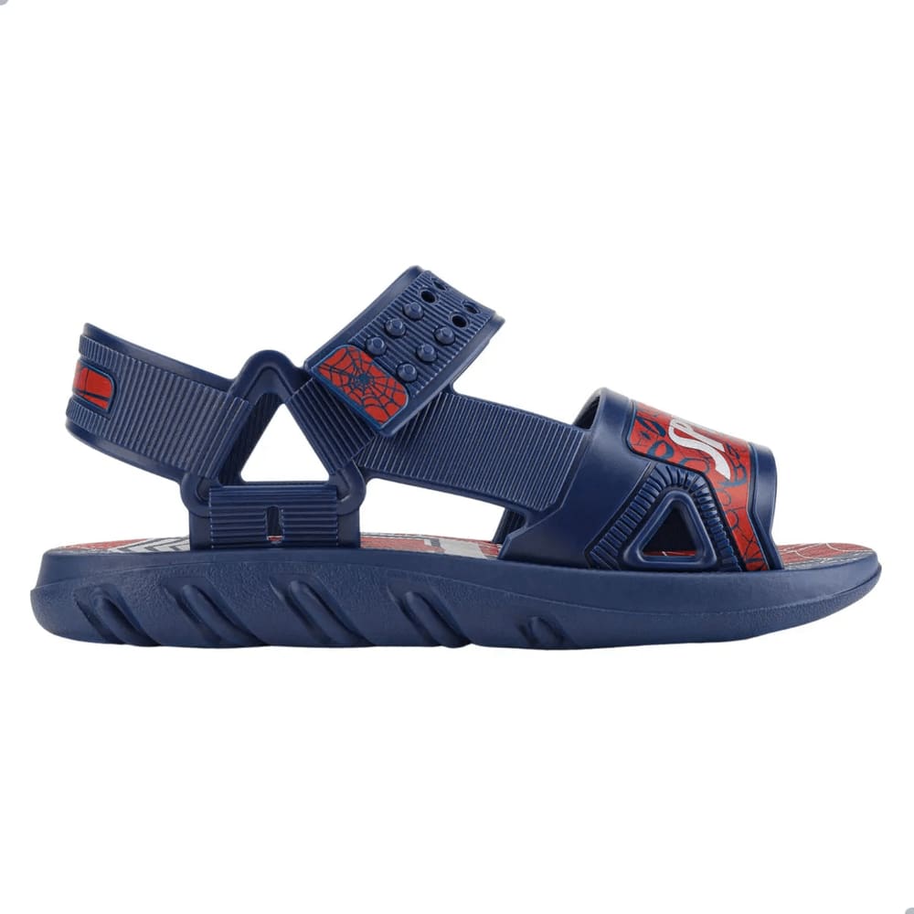 Sandália Grendene Marvel Web Infantil Azul Vermelho Homem Aranha