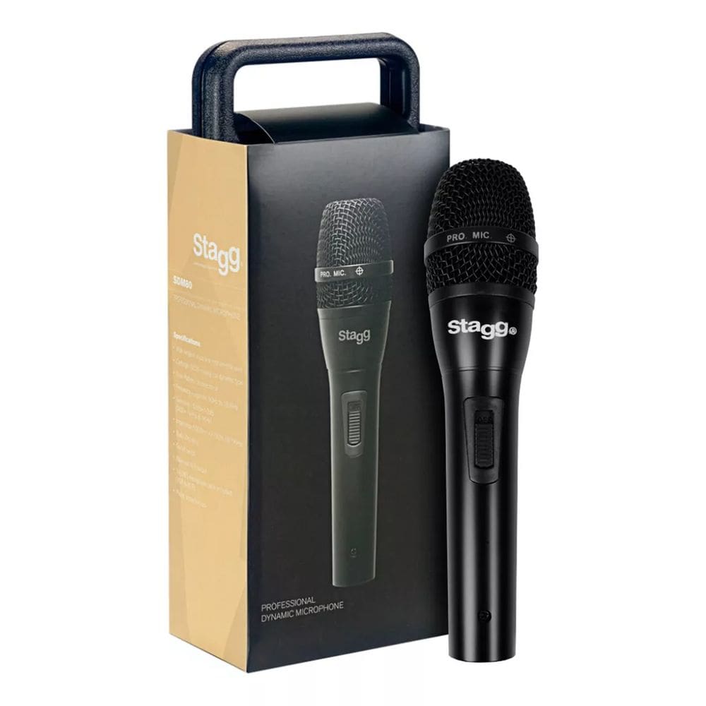 Microfone De Mão Stagg Sdm90 Dinamico C/ Cabo Xlr X Xlr