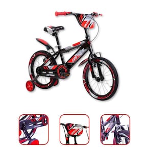 Bike Menino Aro 16 Infantil Aventura 4 a 8 anos Vermelha