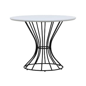 Mesa De Jantar Fendi ø100 Preto-branco