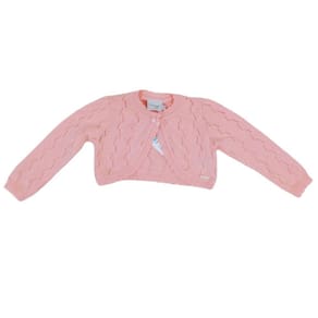 Bolero Tricot Fem Noruega Rosa