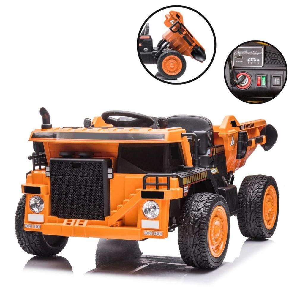 Mini Caminhão Caçamba que Levanta Bateria 12v Com Controle Remoto e radio USB