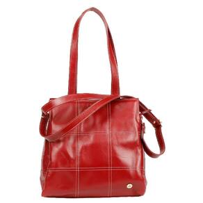 Bolsa Transversal Feminina Social Em Couro Vermelha