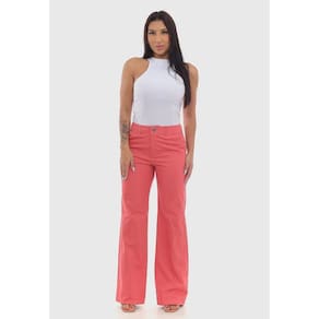 Calça Feminina 7920 Wide Leg Coral [F075]