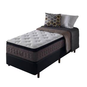 Conjunto Cama Box Solteiro Twin Size Mola Ensacadas Marrom