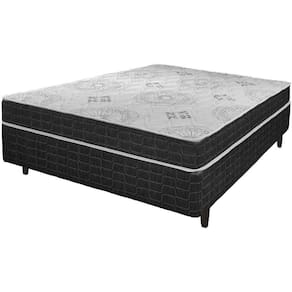 Cama Box Casal Preto + Colchão San Francisco Espuma 138cm Preto