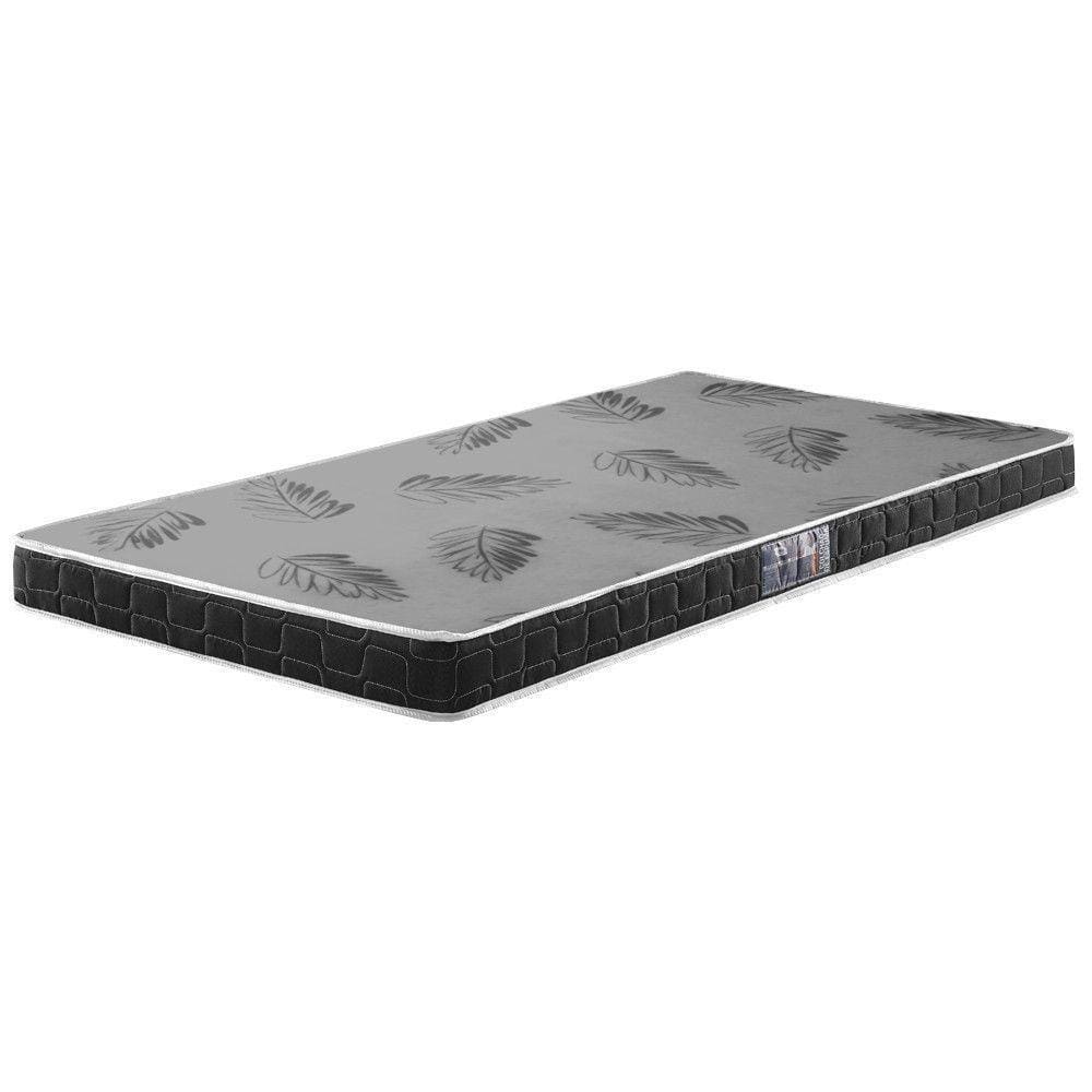 Colchão Solteiro Espuma D20 Querubin 88x188x12 Dupla Face Preto