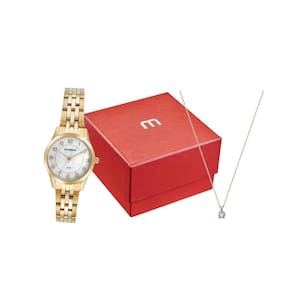 Kit Relógio Mondaine Feminino Com 32796Lpmkde1K1