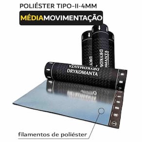 Manta Asfáltica Drykomanta Poliéster Tipo II B 4MM Alumínio Dryko Alumínio