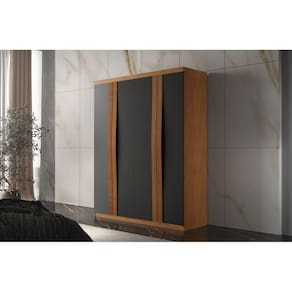 Guarda-roupa 4 Portas 2 Gavetas London Naturale