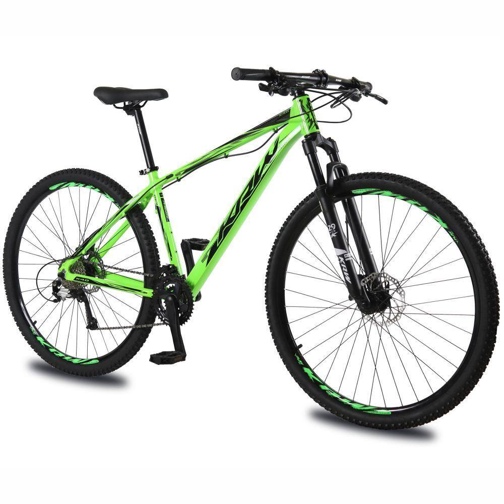 Bicicleta Krw Kr4 Disc H Aro 29 Susp. Dianteira 27 Marchas - Verde/preto