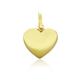 Pingente Coração Bojudo 2,5 Cm Em Ouro 18K