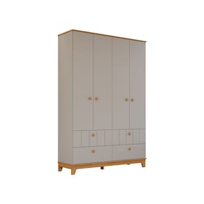 Guarda Roupa Retro Biscoito Permobili 04 portas MDF