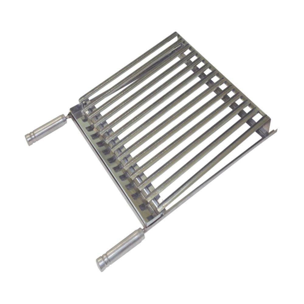 Grelha Parrilha Argentina Aço Inox com Caixa Gordura 50x40cm