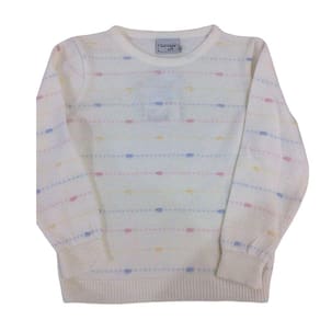 Blusa Tricot Fem Noruega Off White