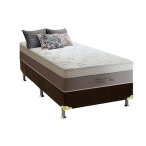 Cama Box Solteiro: Colchão Molas Ensacadas Anjos MasterPocket Sensation + Base CRC Suede Brown(88x188)