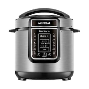 Panela de Pressão Elétrica Digital 6L Mondial Preto/Inox - PE-60-6L-I