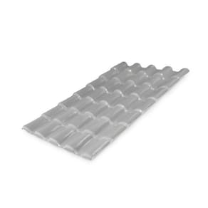 Kit com 5 Telhas PVC Colonial 88x230cm Lux Telhas Cinza