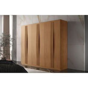 Guarda-roupa 6 Portas 2 Gavetas London Naturalle