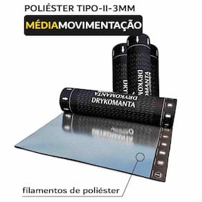 Manta Asfáltica Drykomanta Poliéster Tipo II B 3MM Alumínio Dryko Alumínio