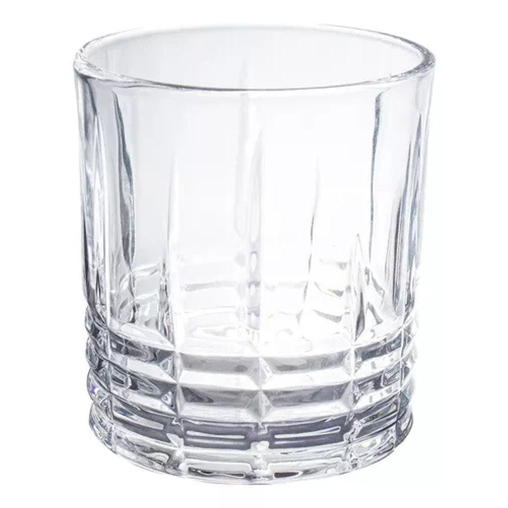 Jogo Com 6 Copos Em Vidro Whisky Drink Simetria 330ml