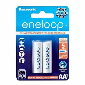 Pilha Recarregável Eneloop Std Aa2 Panasonic 02 Unidades - Pç / 2 [F108]