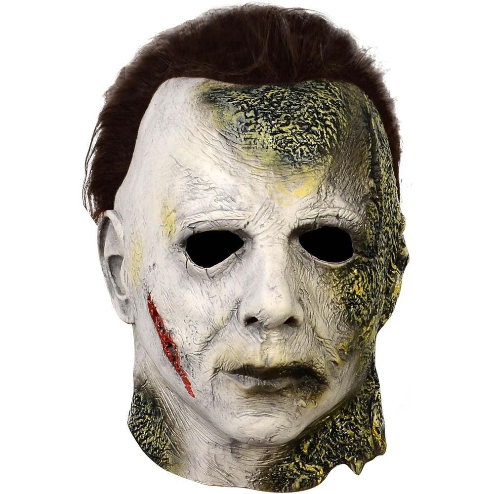 Máscara Michael Myers com Peruca Filme Halloween 1978 Acessório Cosplay Fantasia Assassino Dia das Bruxas Noites Terror