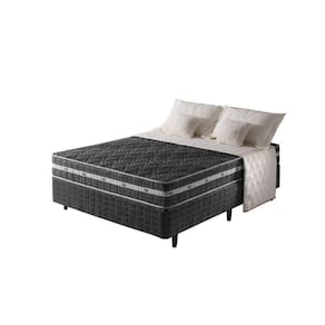 Cama Box Casal + Colchão Espuma D45 Extra Firme Philadelphia Preto