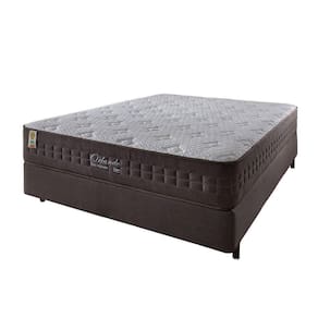 Cama Box Casal + Colchão Molas Ensacadas Orlando 138x188x67 Marrom