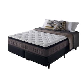 Conjunto Cama Box King Size Molas Ensacadas Nashville Marrom