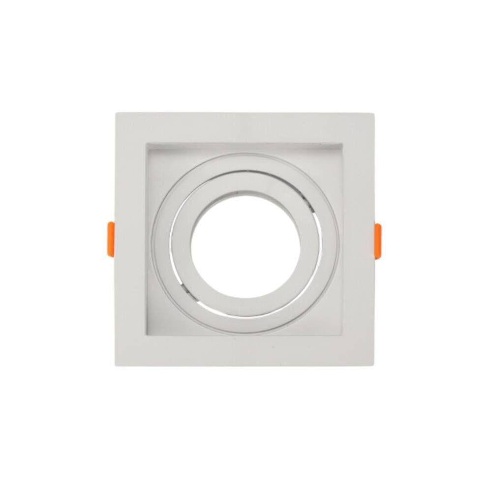 Spot Embutir Quadrado Recuado Poli 1XPAR20 E27 Branco Decoração