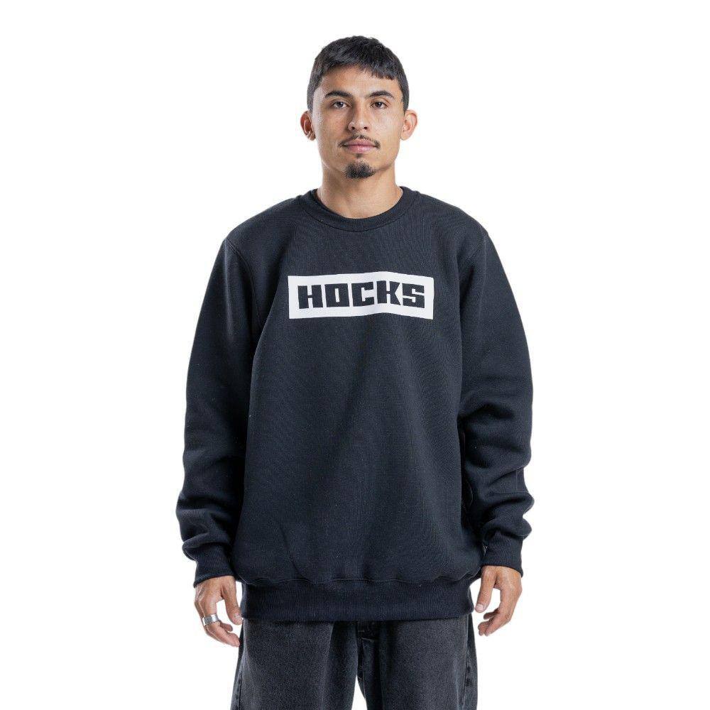 Moletom Careca Logo Letter Hocks Preto