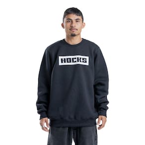 Moletom Careca Logo Letter Hocks Preto