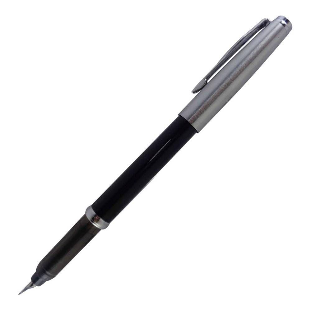 Caneta Tinteiro Pierre Cardin Ref: Pct-01bk Penomatic Preto/Prata