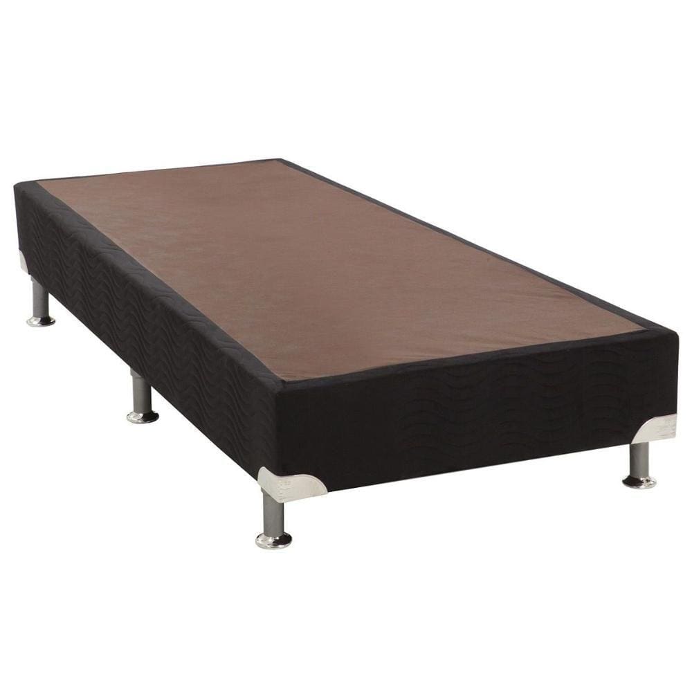 Cama Box Base Solteiro Courano Black (88x188x30) - Luckspuma
