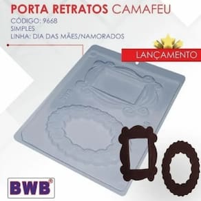 4 Formas De Acetato Chocolate Porta Retrato Moldura Bwb 9668