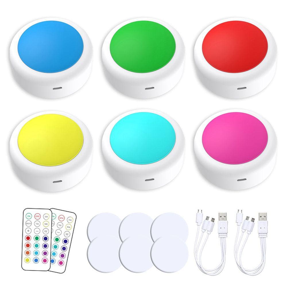 Puck Light USB recarregável RGBW para lâmpada de gabinete