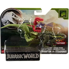 Boneco - Eoraptor VS Stegouros - Jurassic World Epic Evolution MATTEL