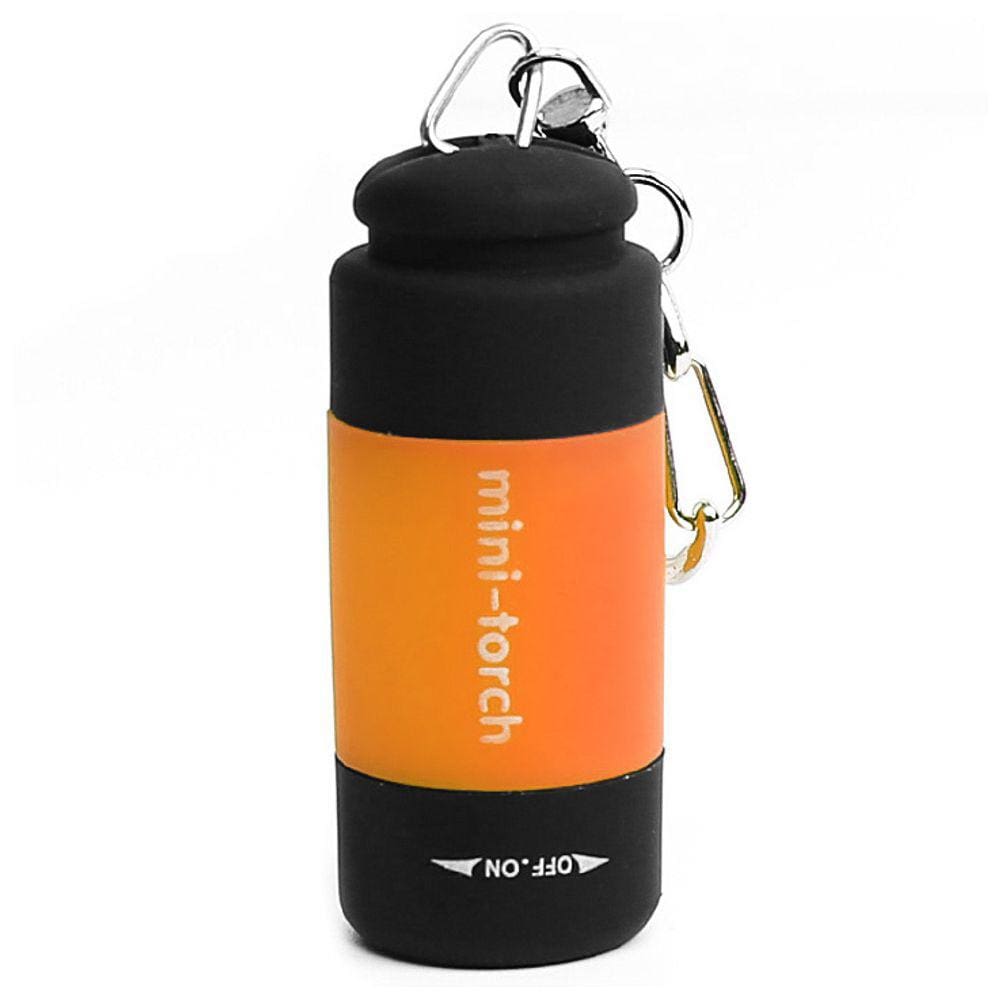 Mini-lanterna portátil recarregável USB 300mA Laranja