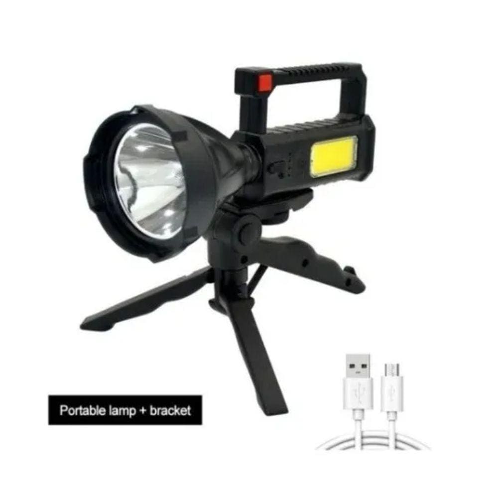 Lanterna LED de farol USB 350m com tripé