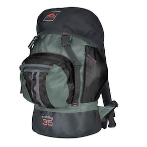 0035 - Mochila Trekking 35 - Preto Com Cinza