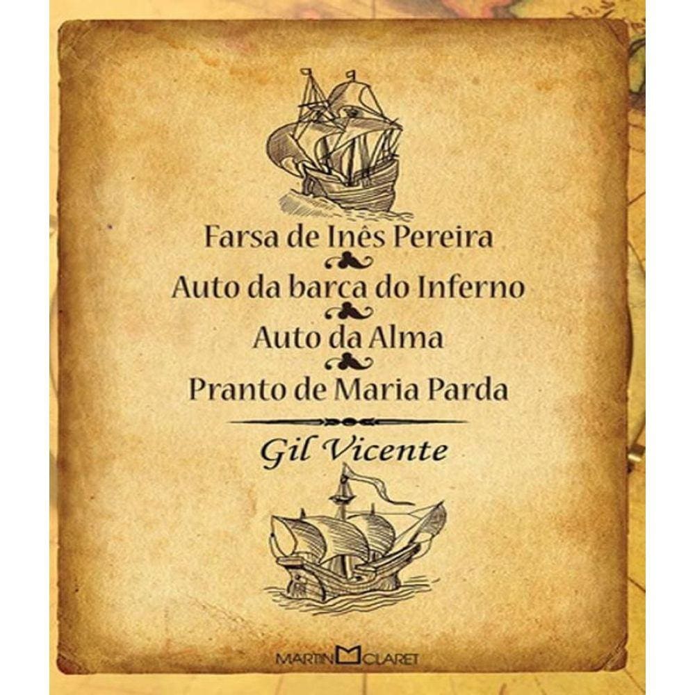 Livro Farsa De Ines Pereira Auto Da Barca Do Inferno N:83