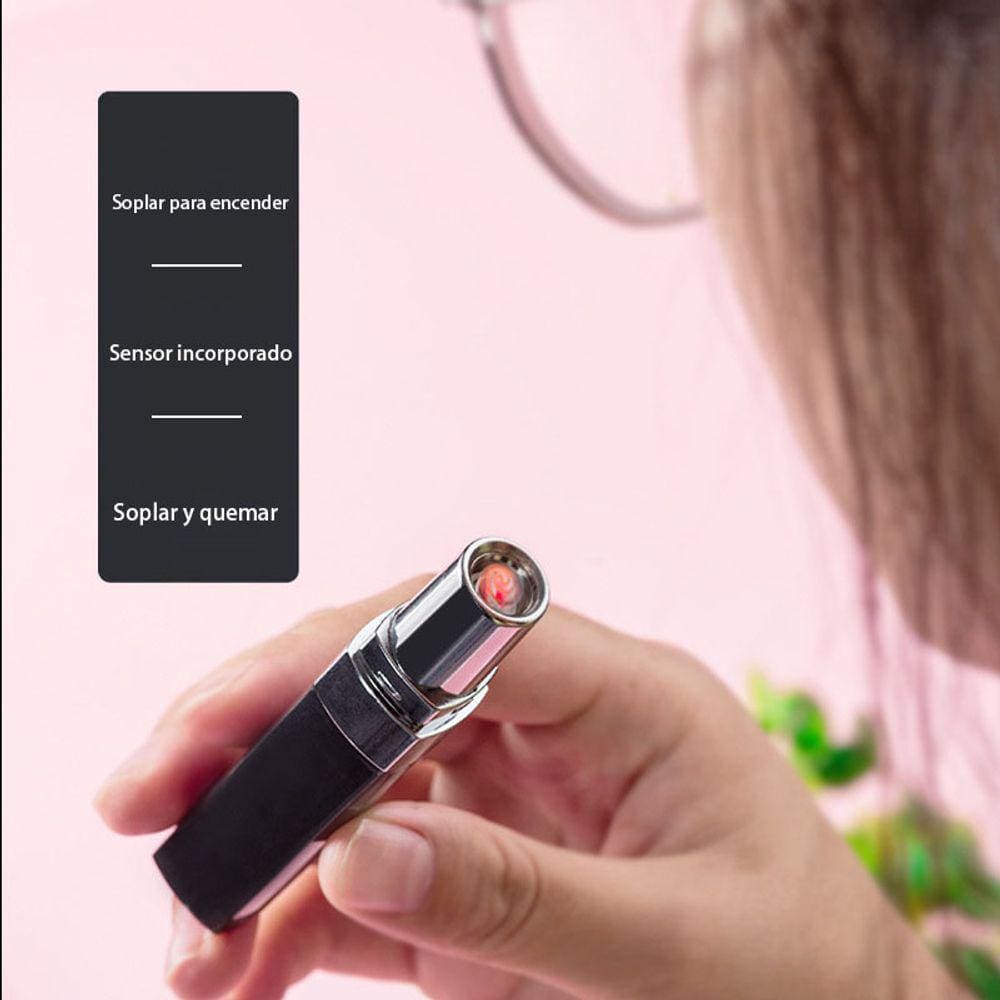 Isqueiro USB de Ventilação Isqueiro de Indução de Fluxo de Ar Branco