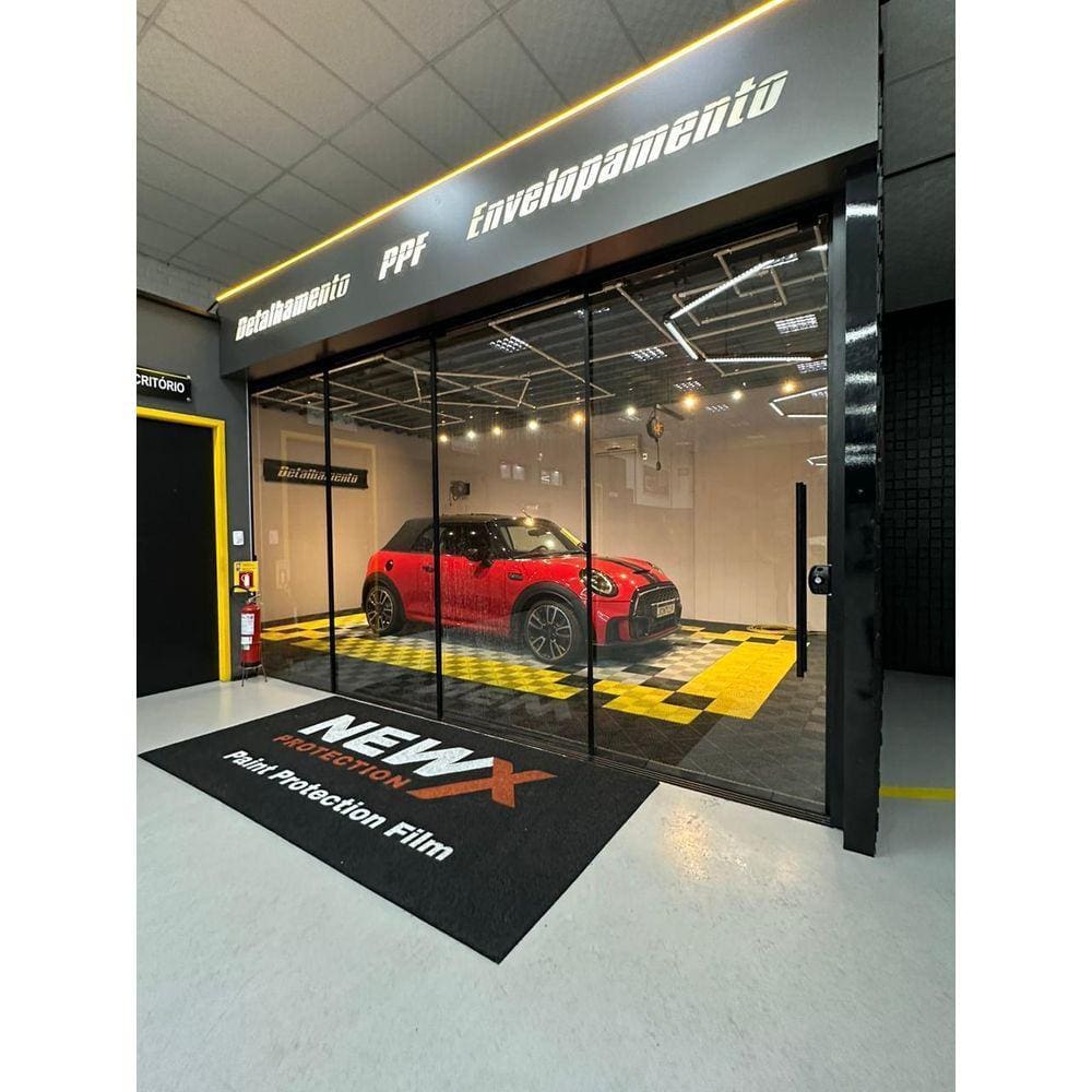 Piso Tapete Modular Preto Áreas Úmidas - Kit Com 06 Pç 30X30