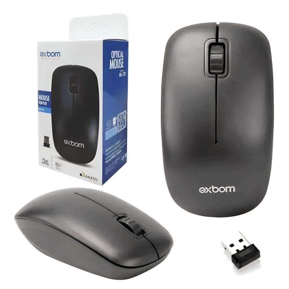 Mouse Alcance de 10 Metros MS-S22 Preto